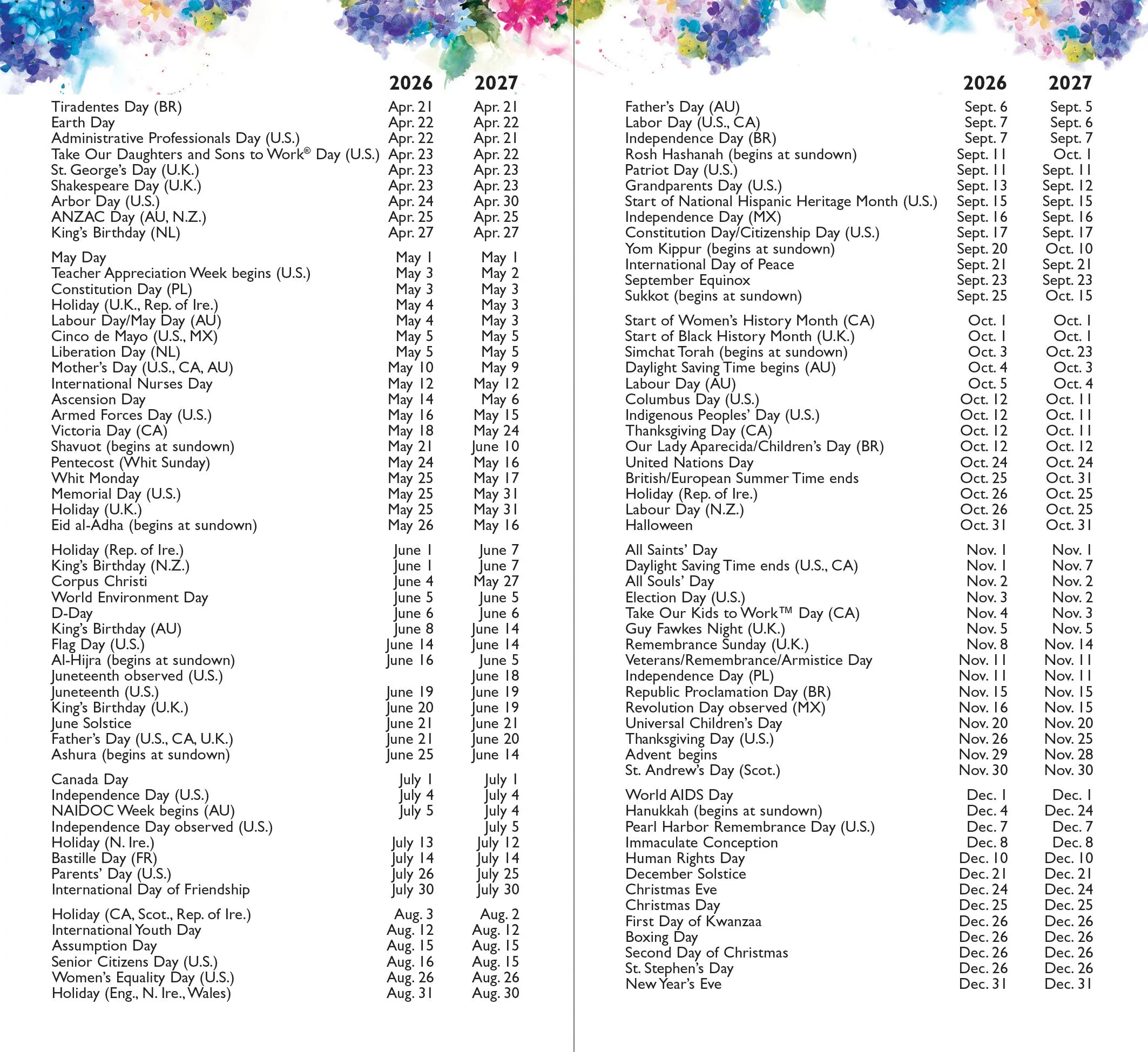 2026-27 Hydrangeas 2-Year Pocket Planner - Image 3
