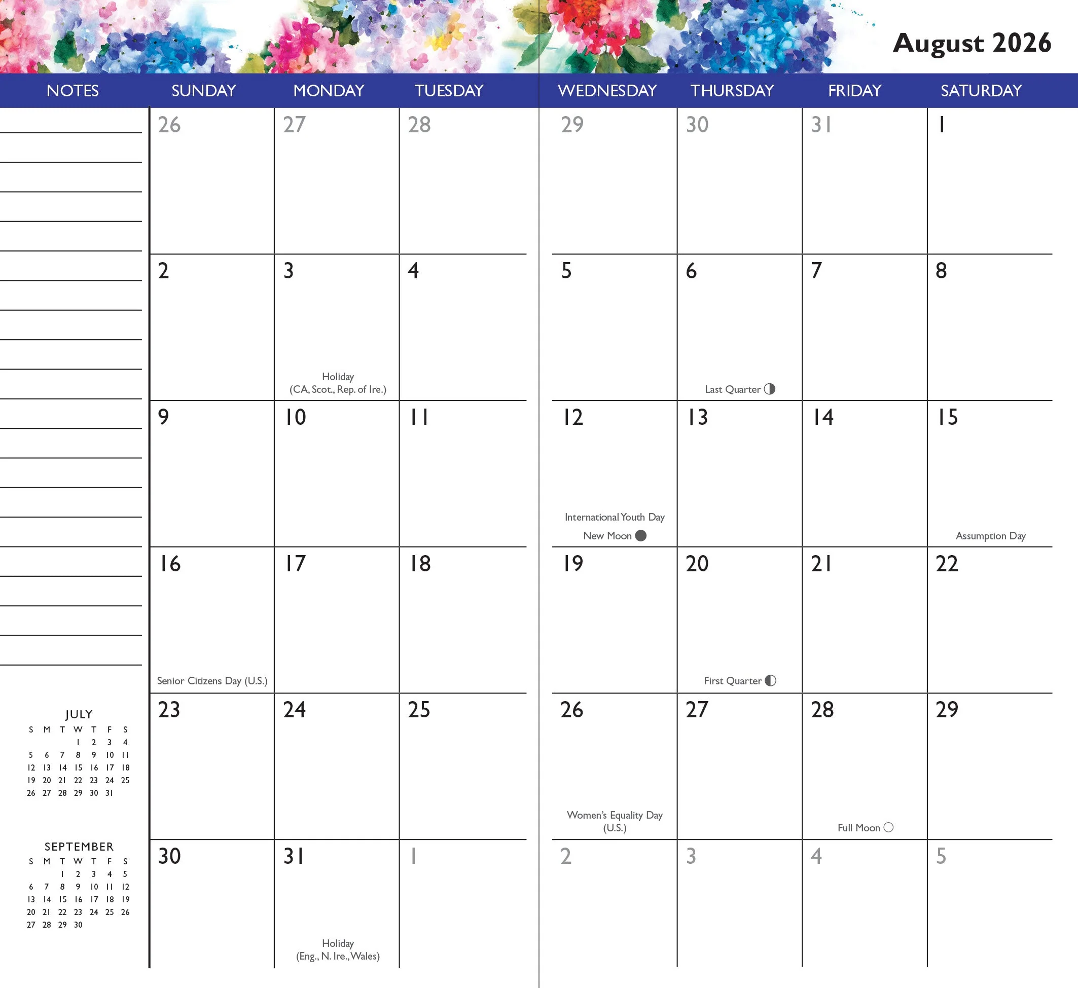 2026-27 Hydrangeas 2-Year Pocket Planner - Image 4