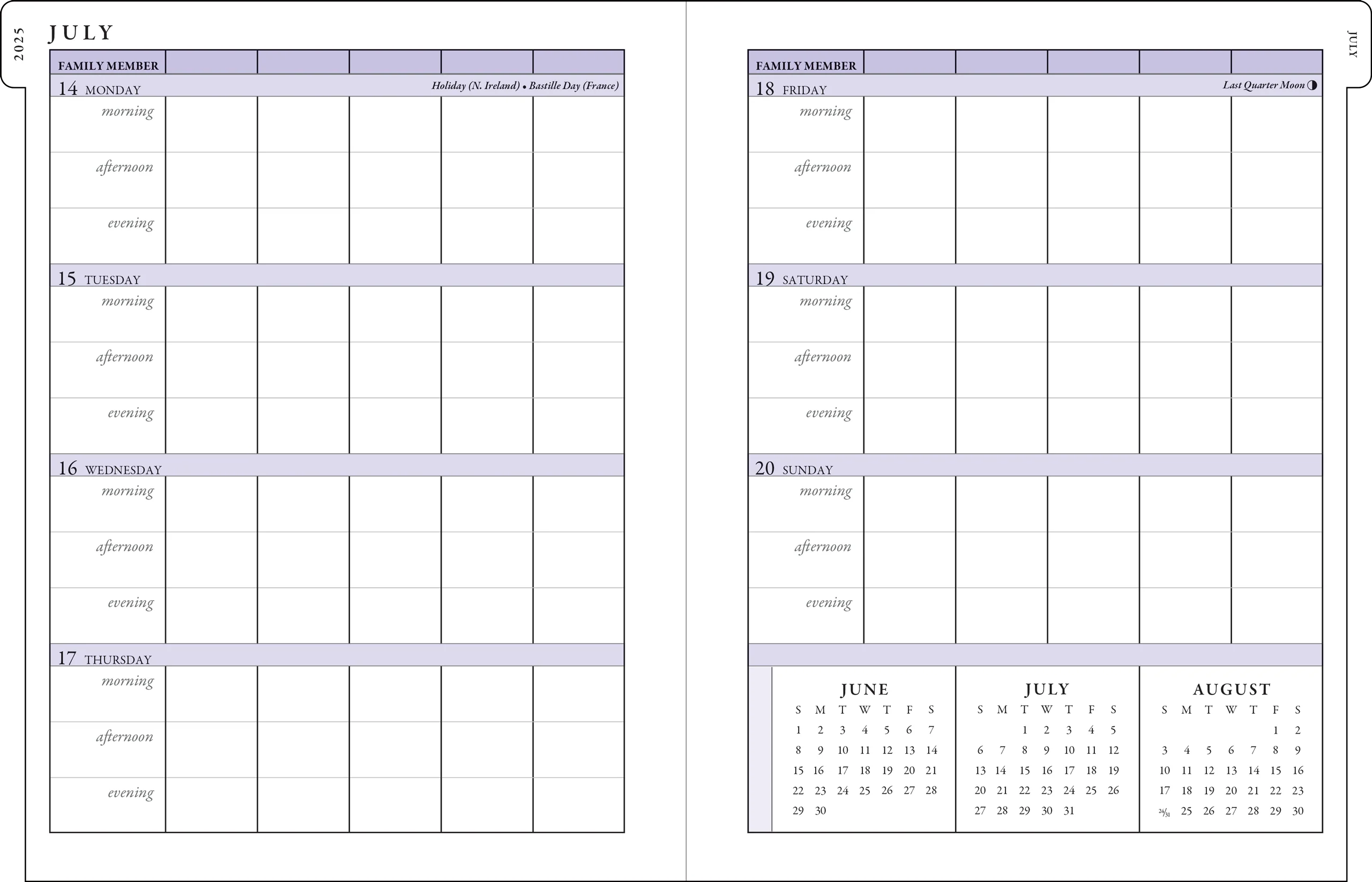 2026 Hydrangeas Family Weekly Planner - Image 5