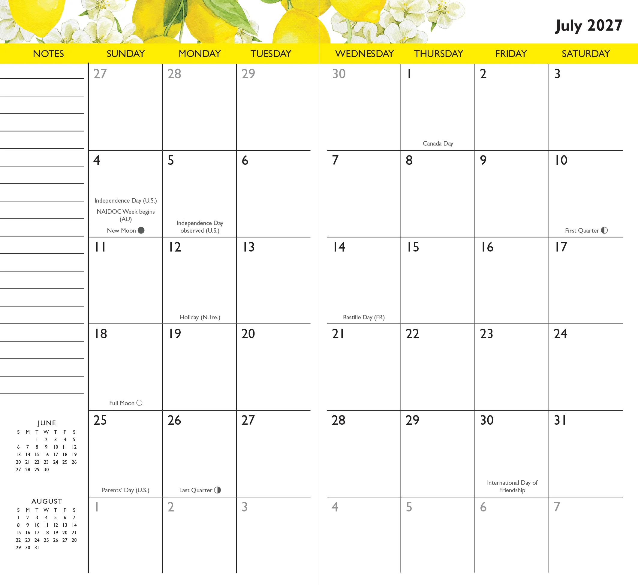 2027-28 Amalfi Lemons 2-Year Pocket Planner - Image 4