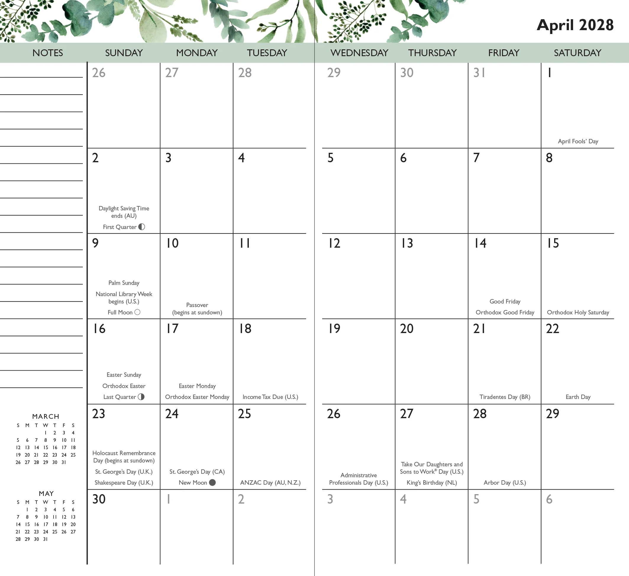 2027-28 Eucalyptus 2-Year Pocket Planner - Image 4