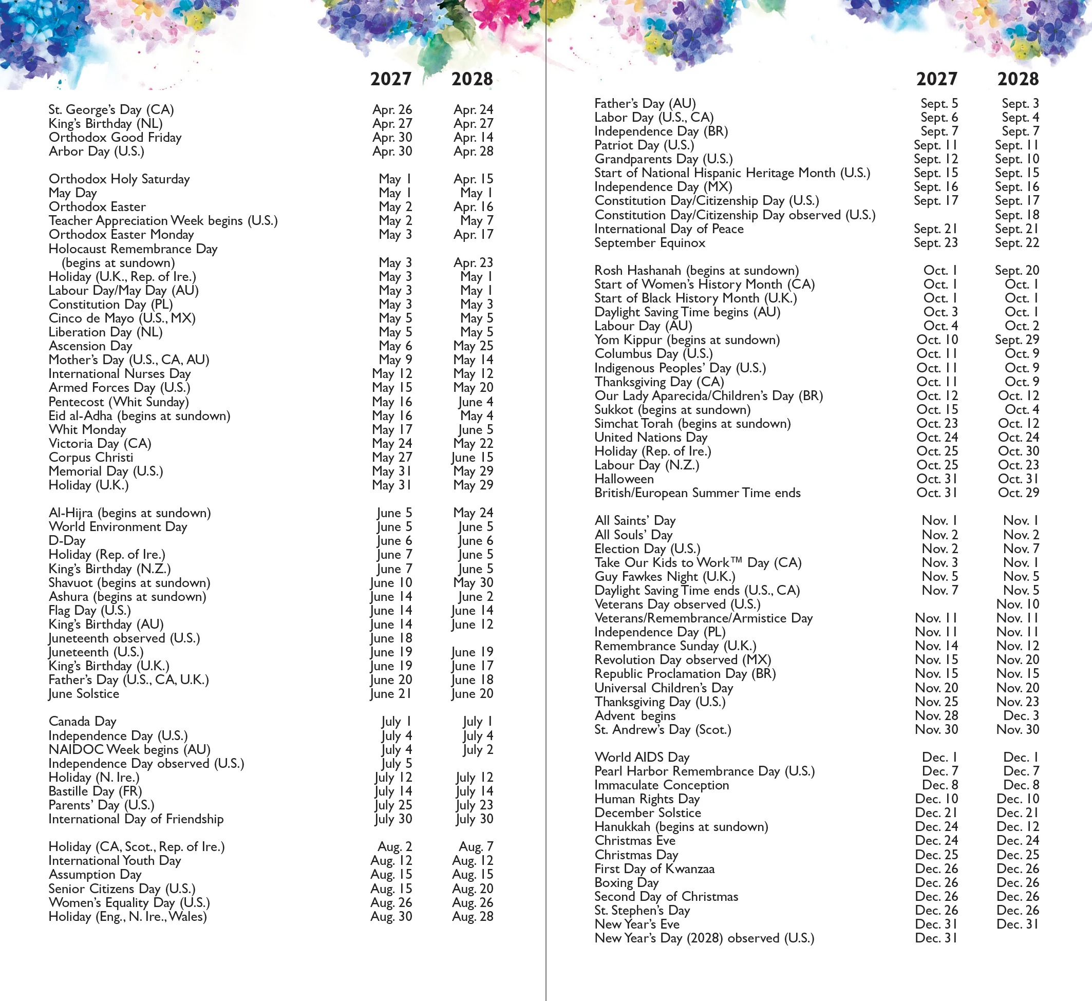 2027-28 Hydrangeas 2-Year Pocket Planner - Image 3