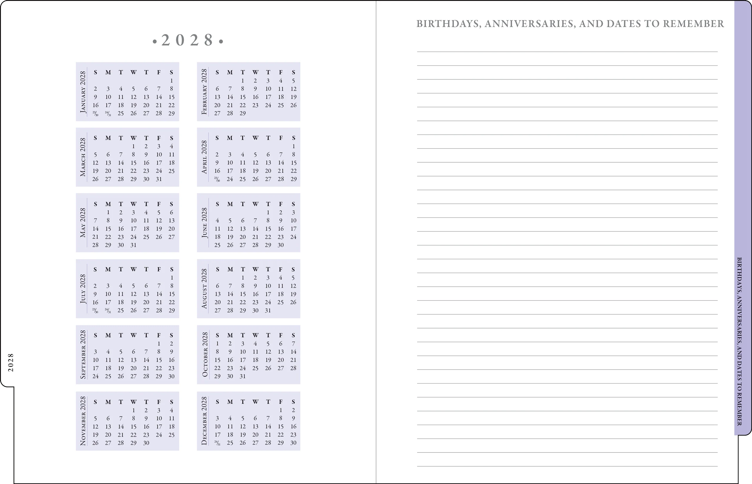 2027 Hydrangeas Family Weekly Planner - Image 10
