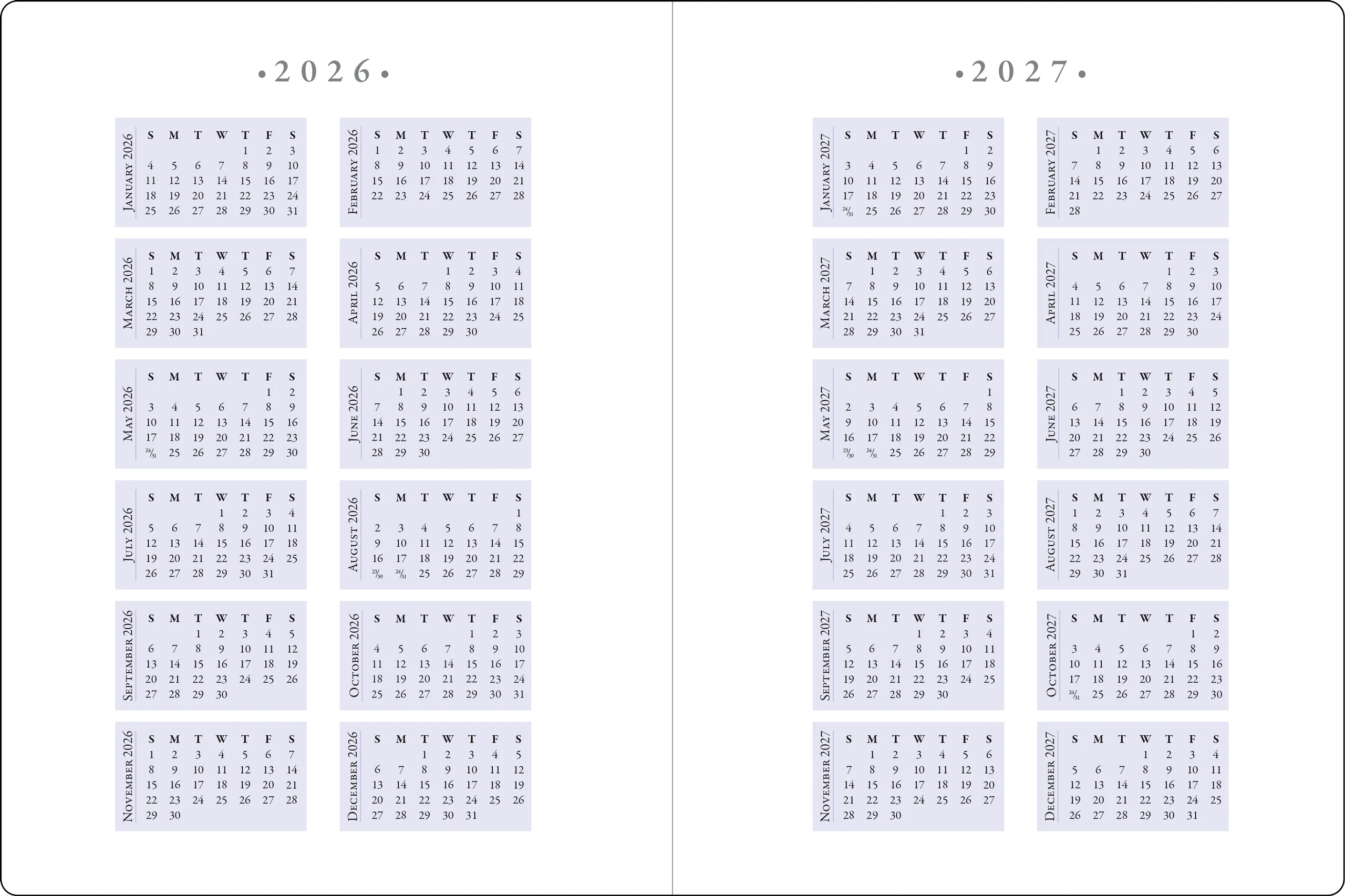 2027 Hydrangeas Family Weekly Planner - Image 5