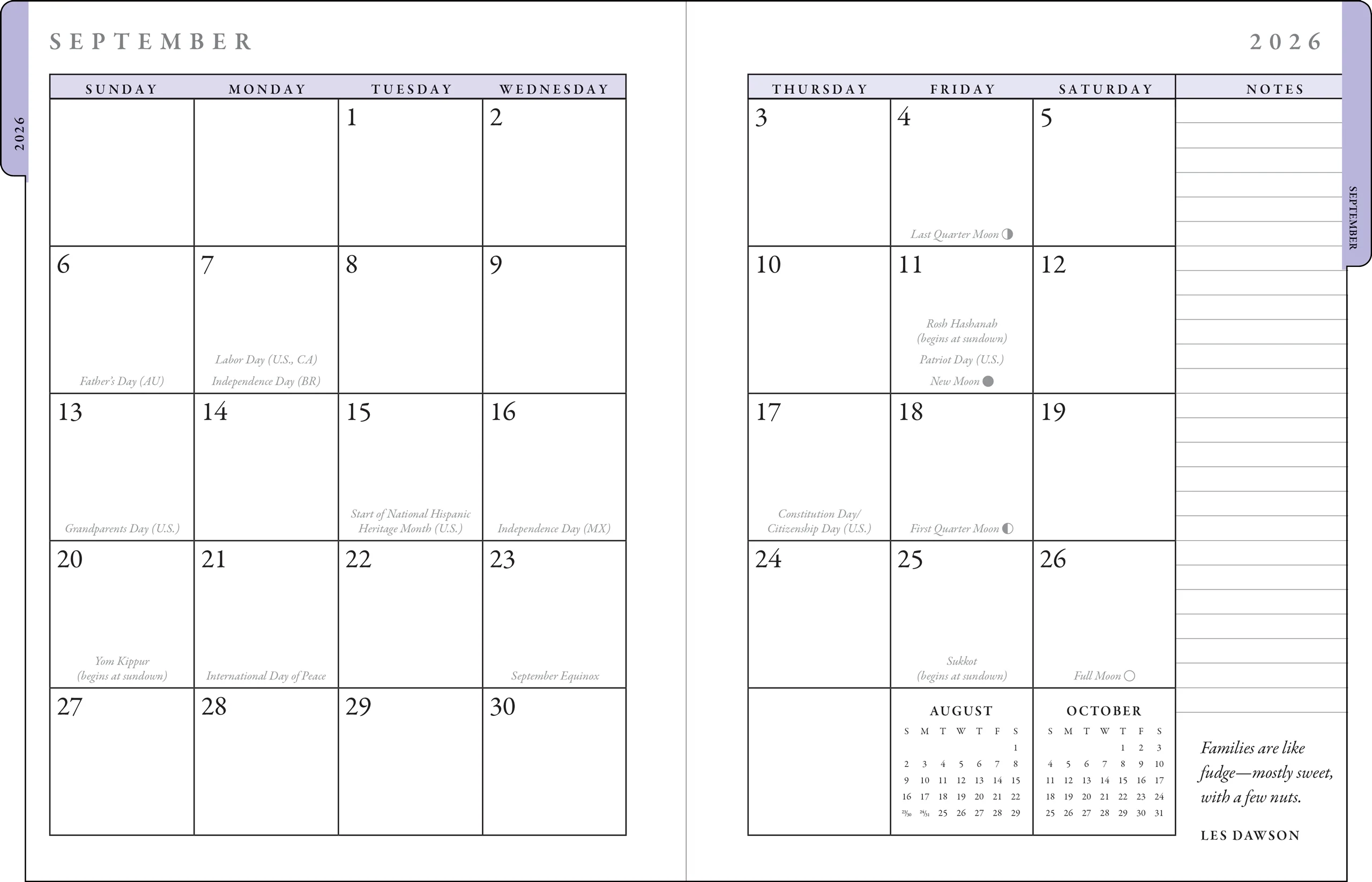 2027 Hydrangeas Family Weekly Planner - Image 6