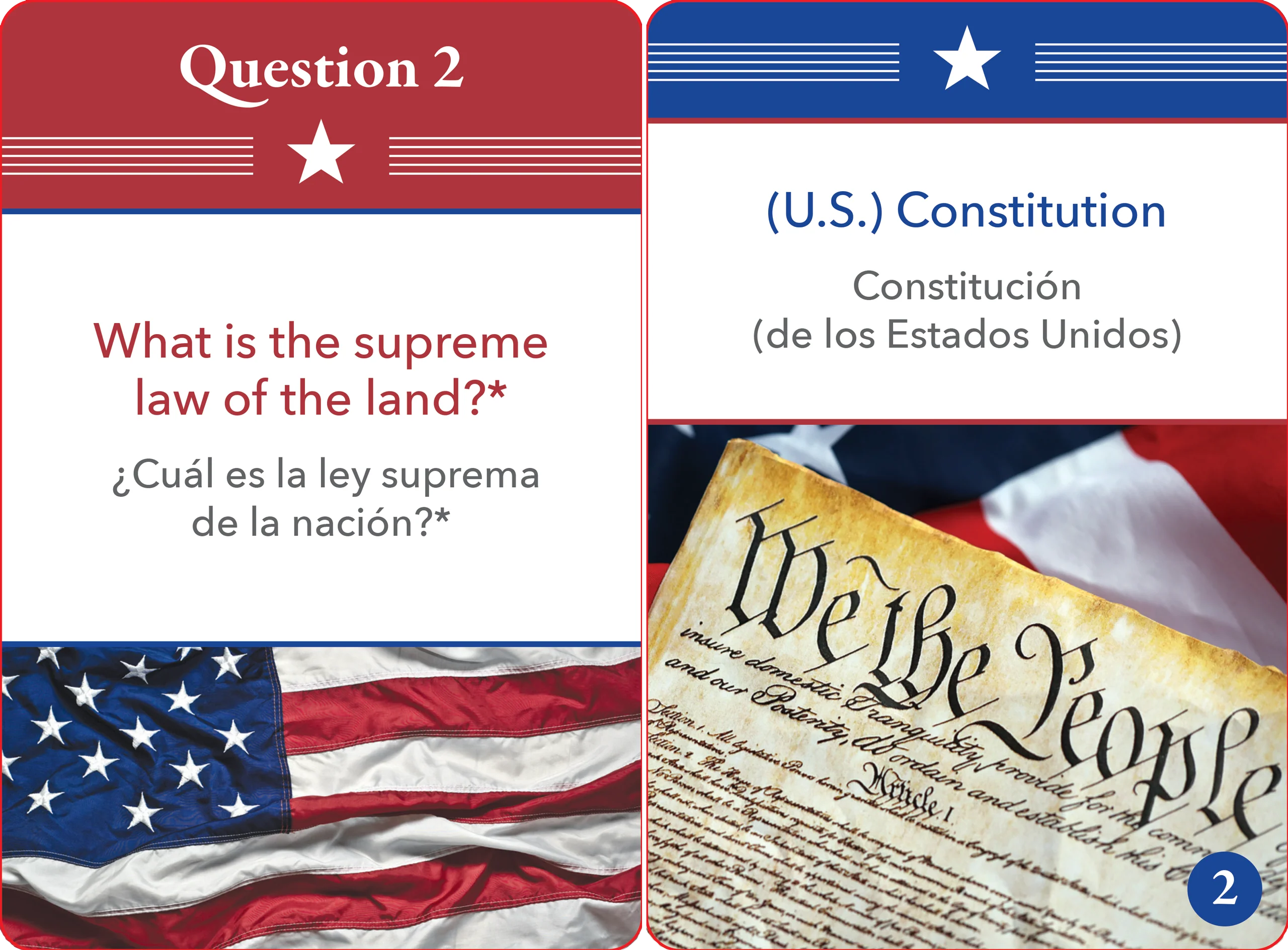 Bilingual US Citizenship Flash Card Set (English/Spanish) - Image 3