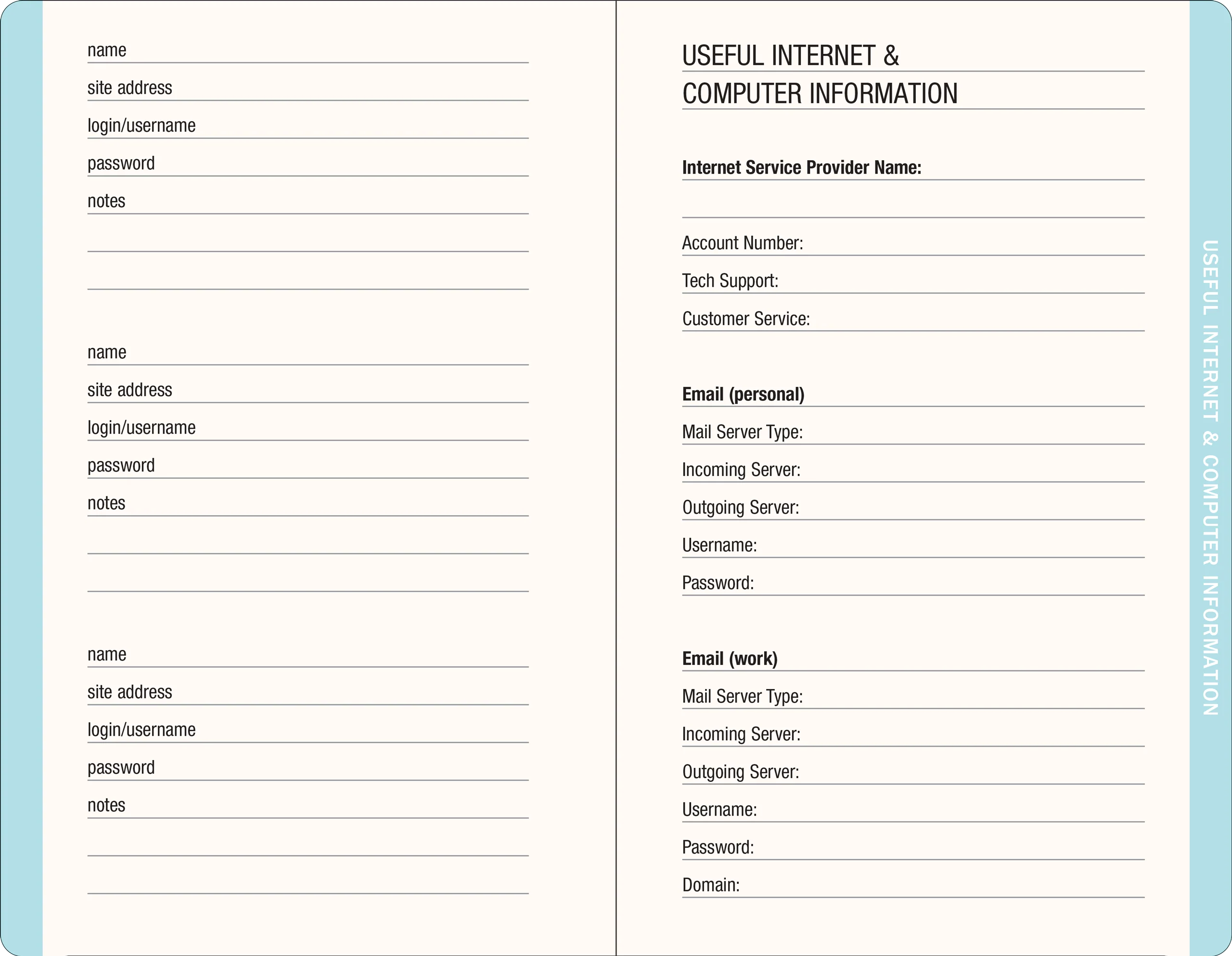 Blooms & Butterflies Internet Address & Password Logbook - Image 4
