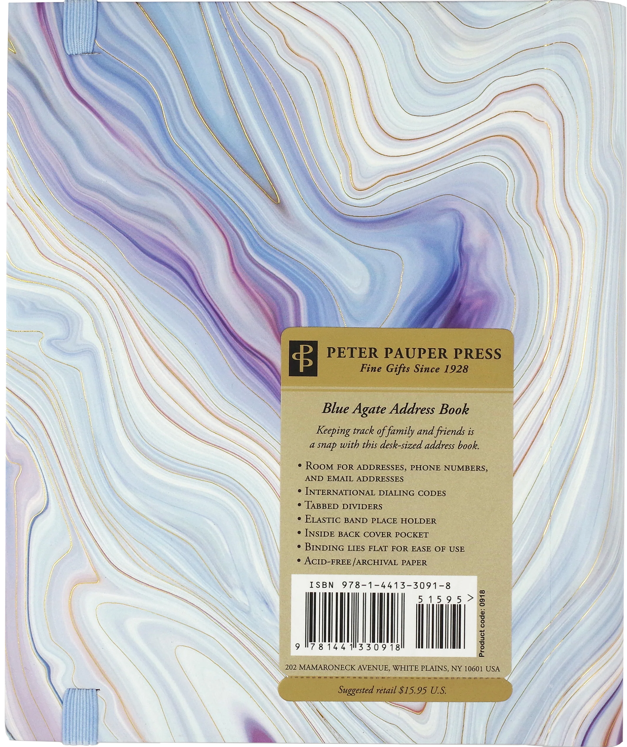 Blue Agate Large Address Book - Image 4