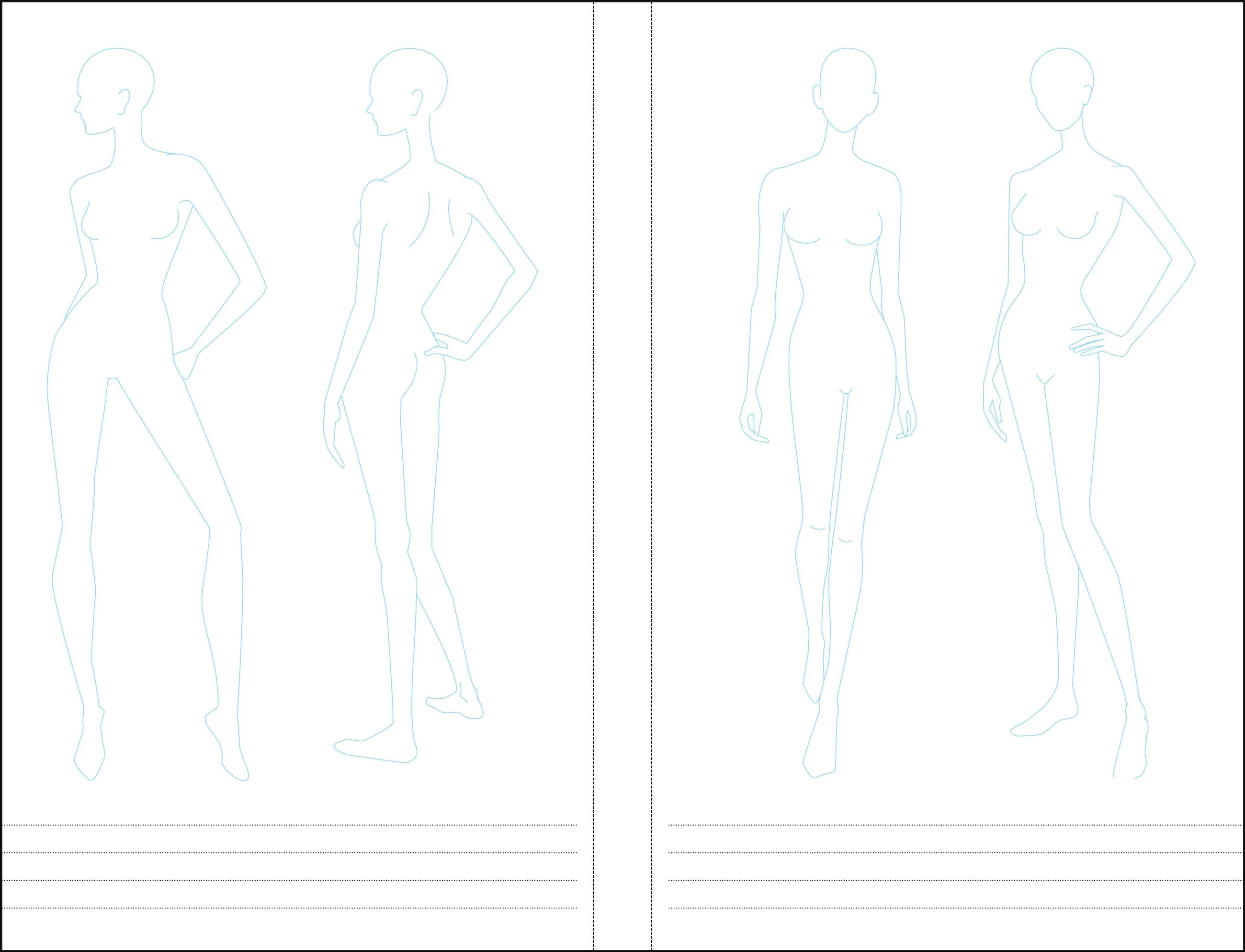 Essentials Fashion Sketchbook: A Designer's Companion - Image 5