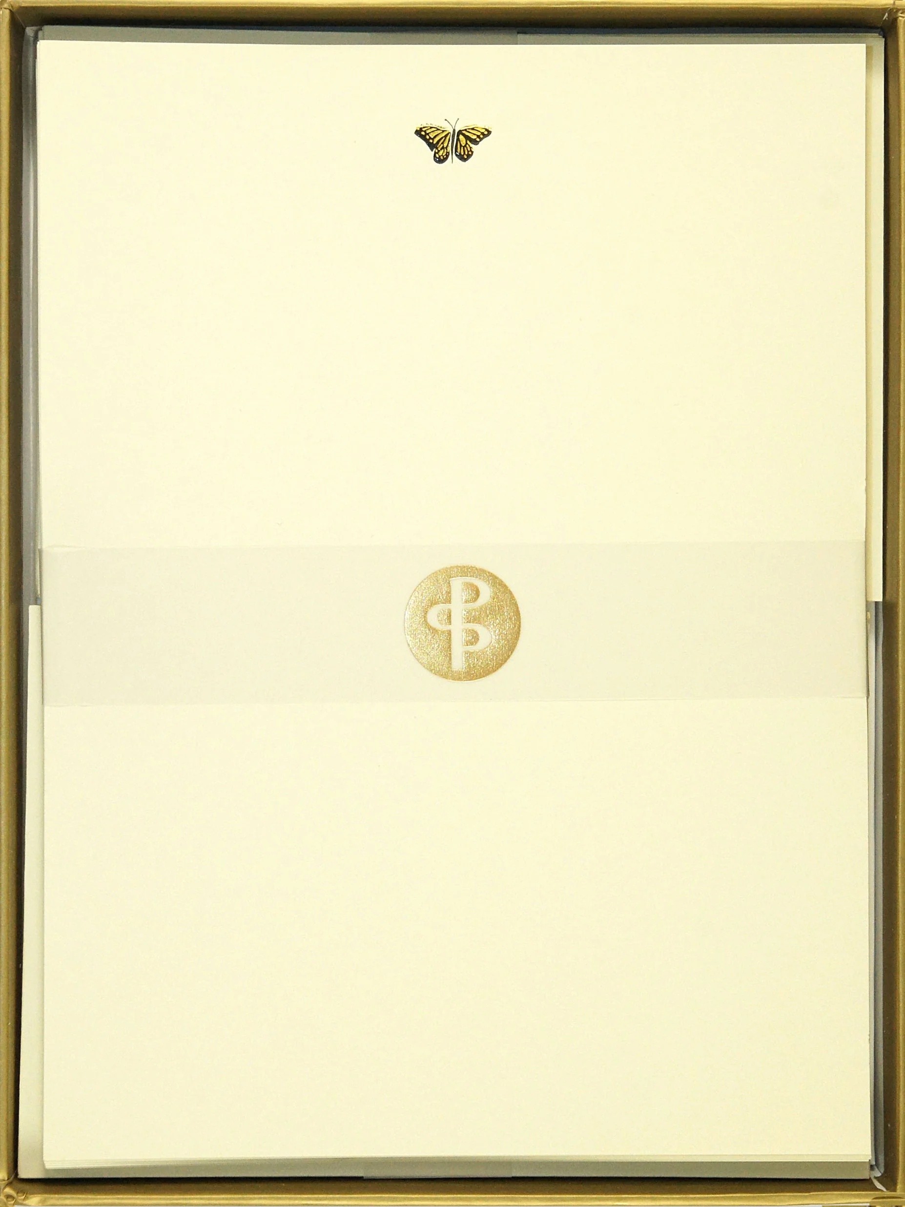 Gold Butterfly Stationery Set - Image 3