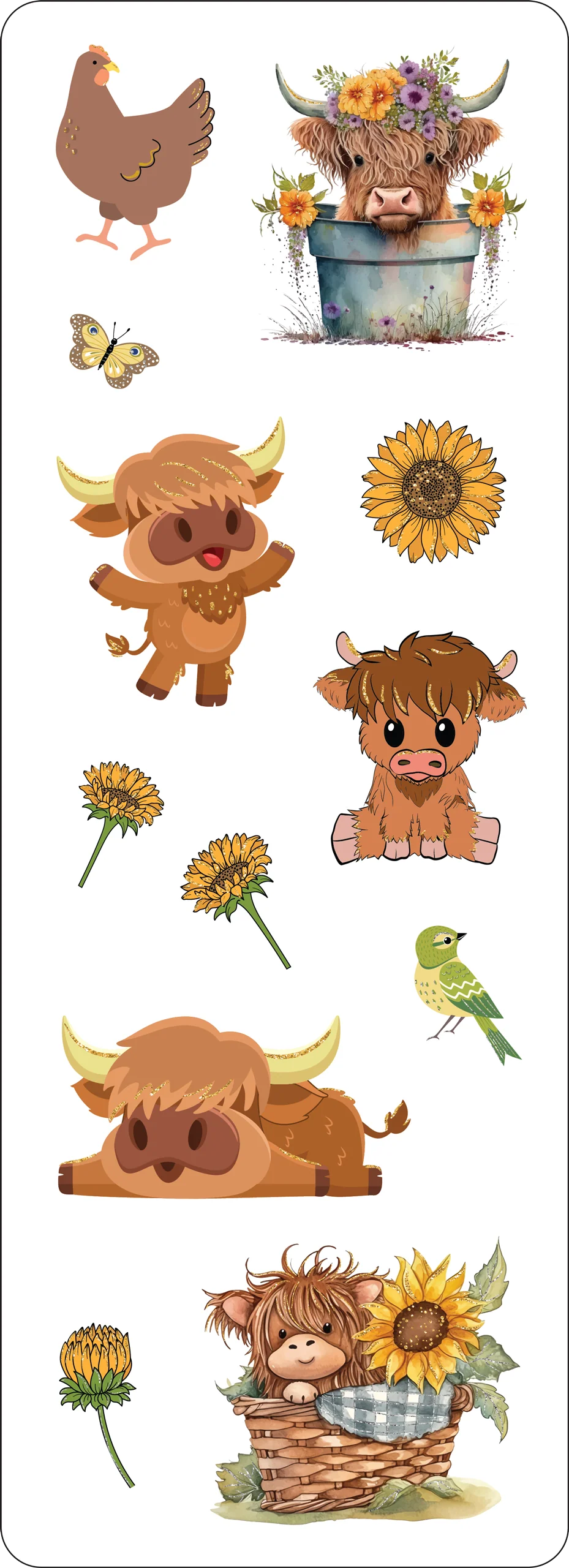 Highland Cows Sticker Set - Image 3