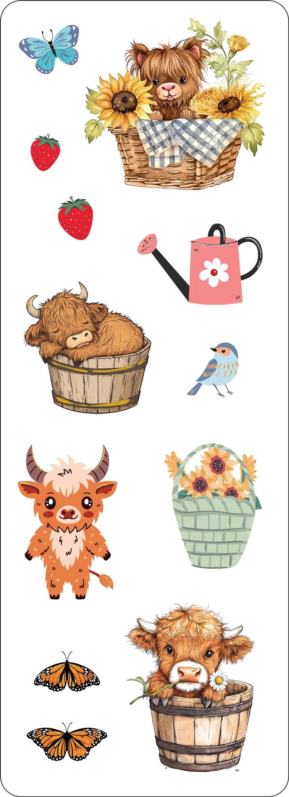Highland Cows Sticker Set - Image 4