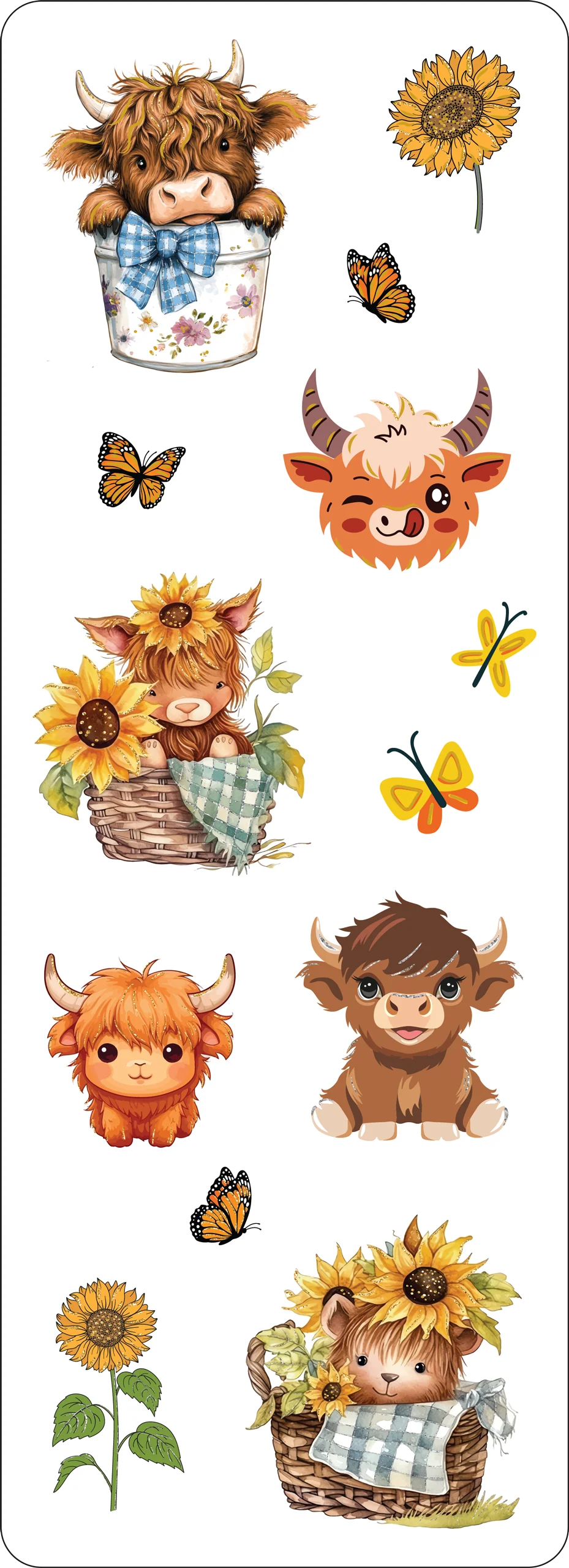 Highland Cows Sticker Set - Image 5