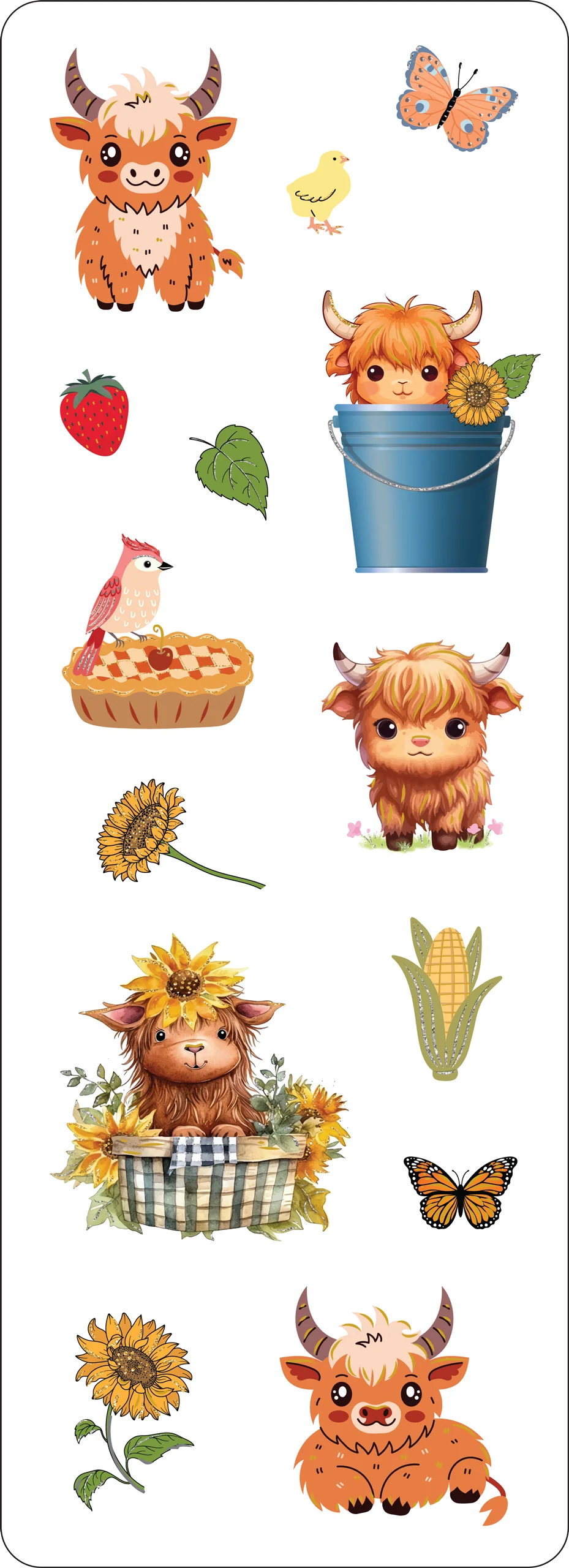 Highland Cows Sticker Set - Image 6