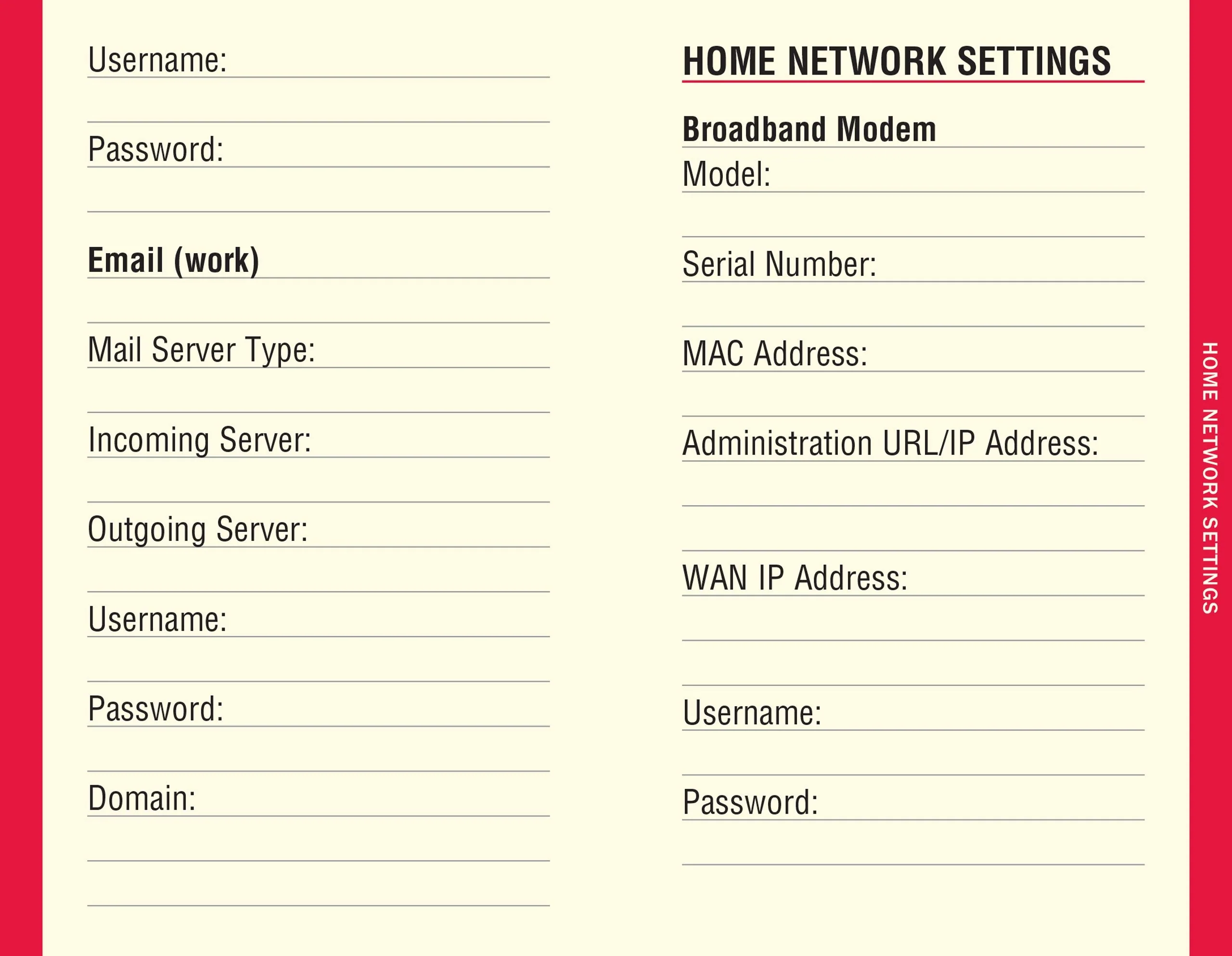 Large Print Internet Address & Password Logbook - Image 3