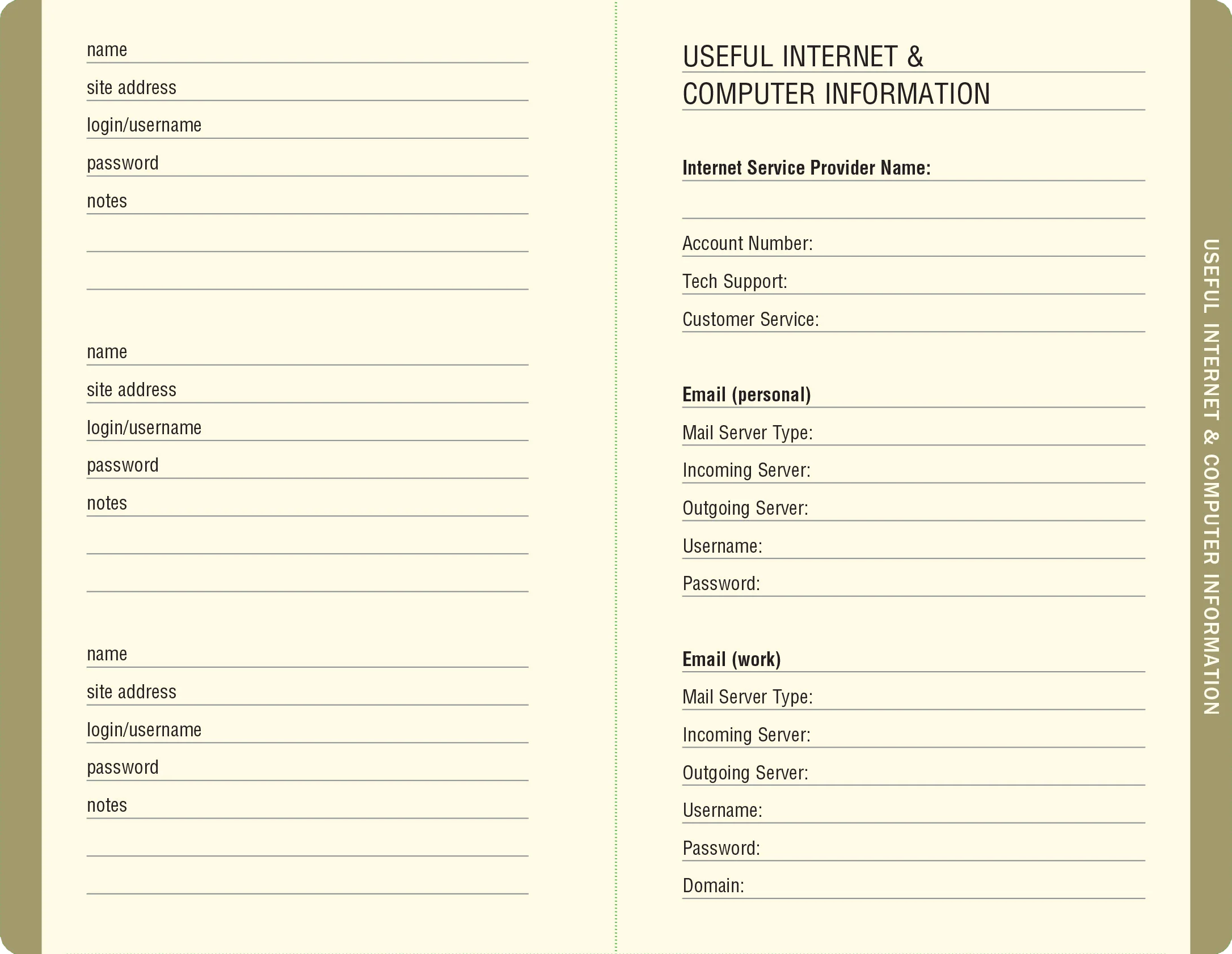 Midnight Floral Internet Address & Password Logbook - Image 3