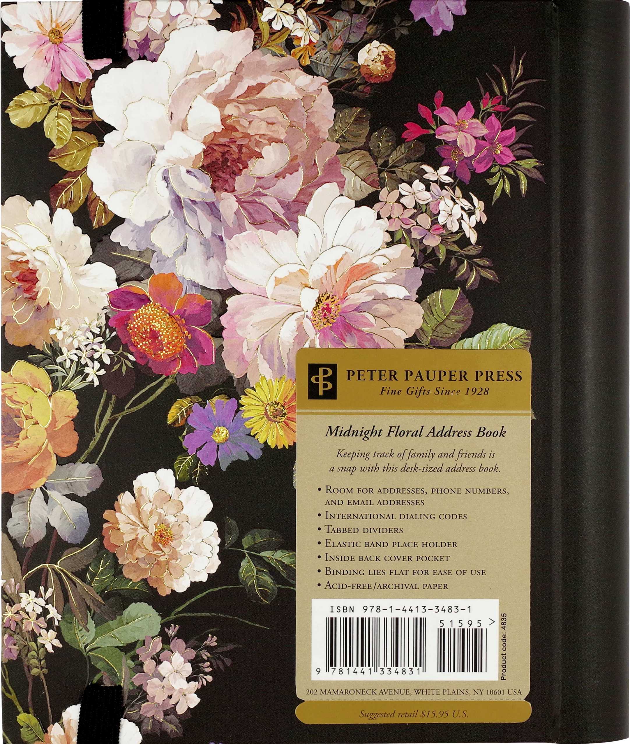 Midnight Floral Large Address Book - Image 5