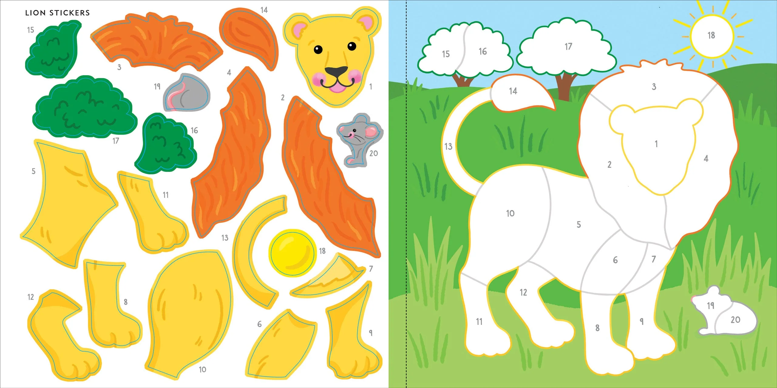 My First Color-by-Sticker Book -- Wild Animals - Image 3