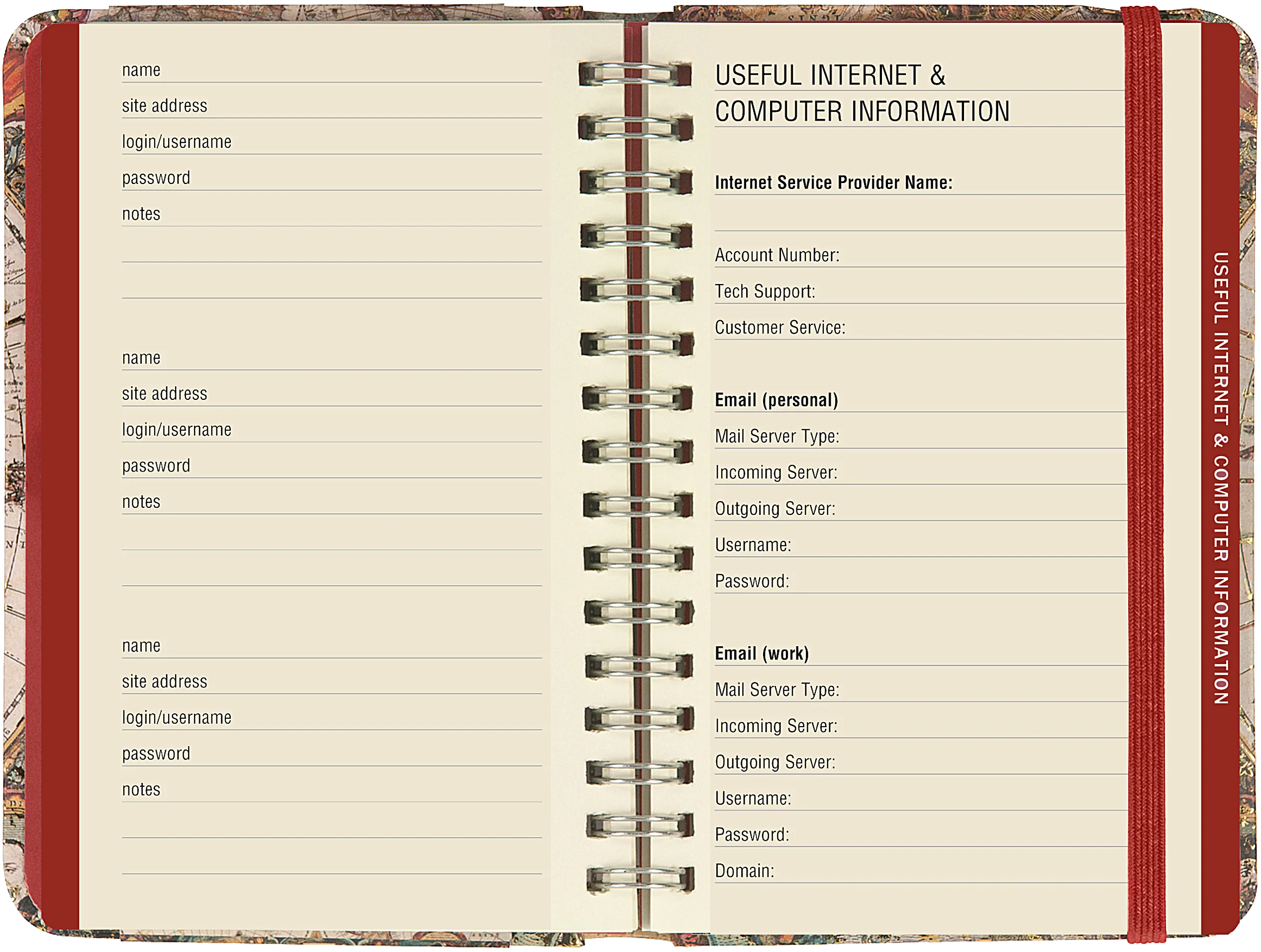 Old World Internet Address & Password Logbook - Image 3