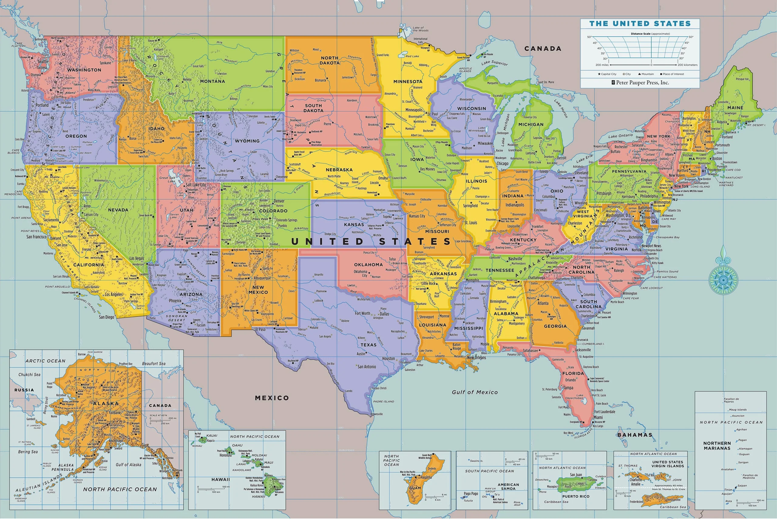 Oversized USA Laminated Wall Map - Image 3