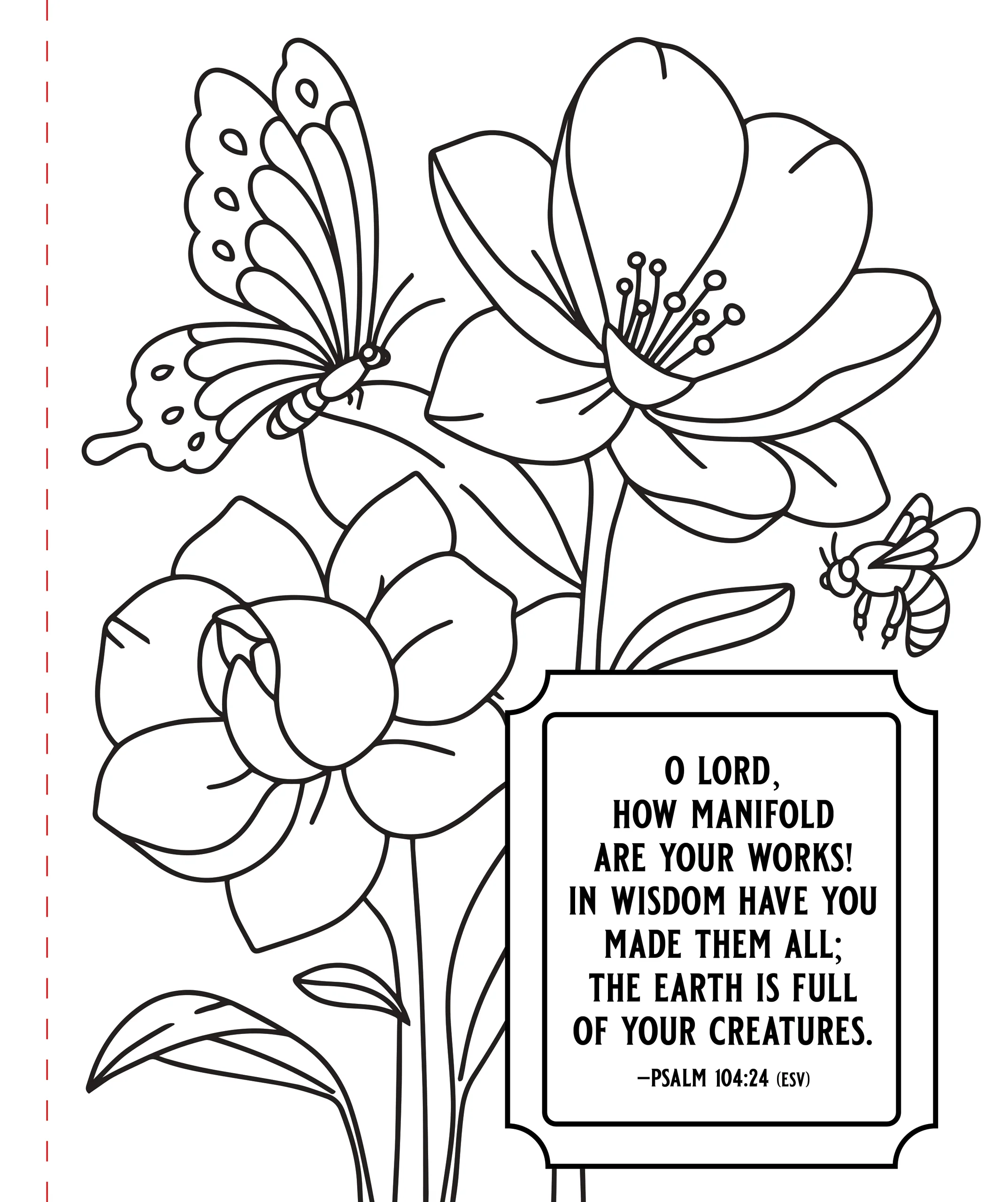 Psalms Large Print Coloring Book - Psalms - Image 3