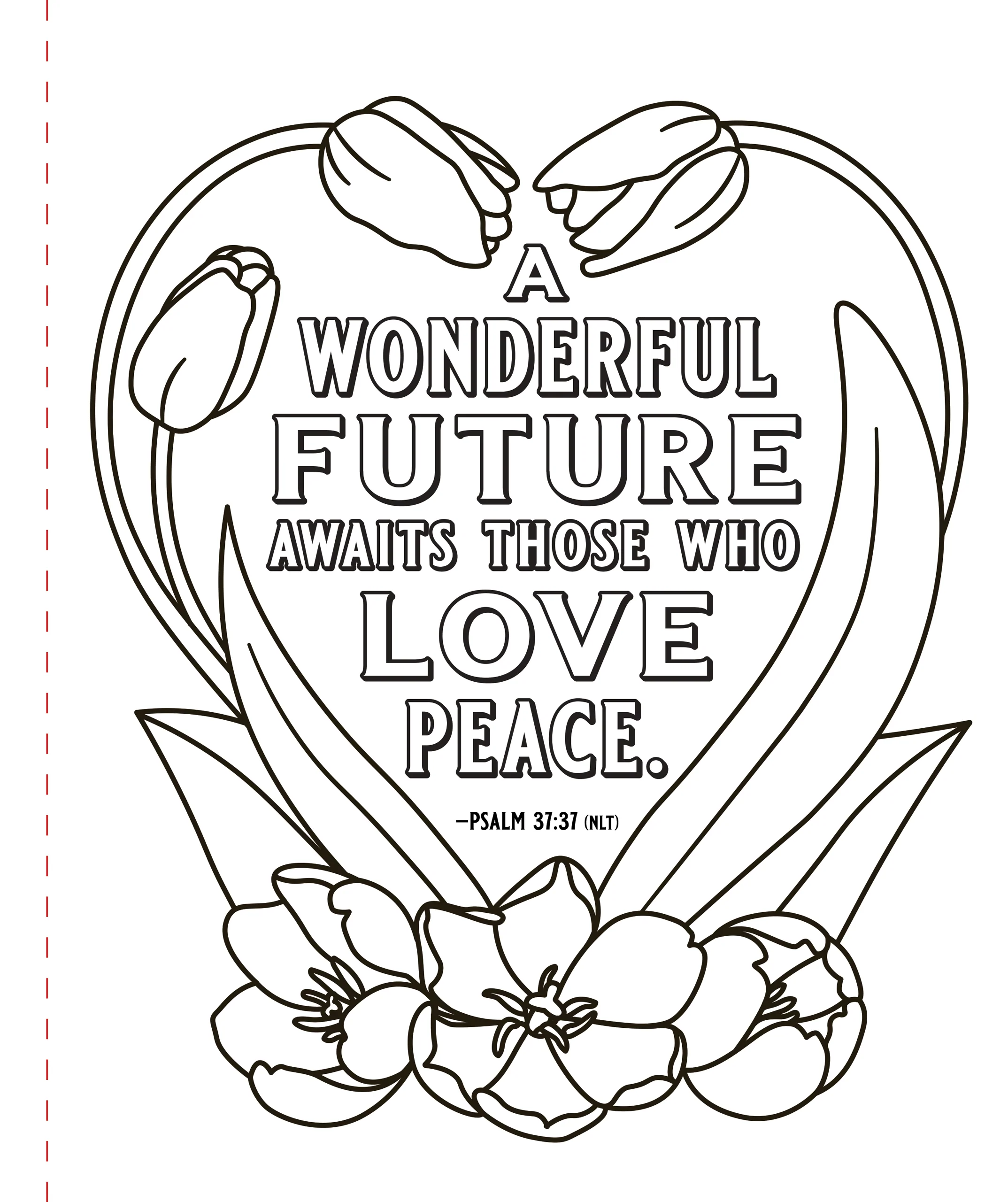 Psalms Large Print Coloring Book - Psalms - Image 4