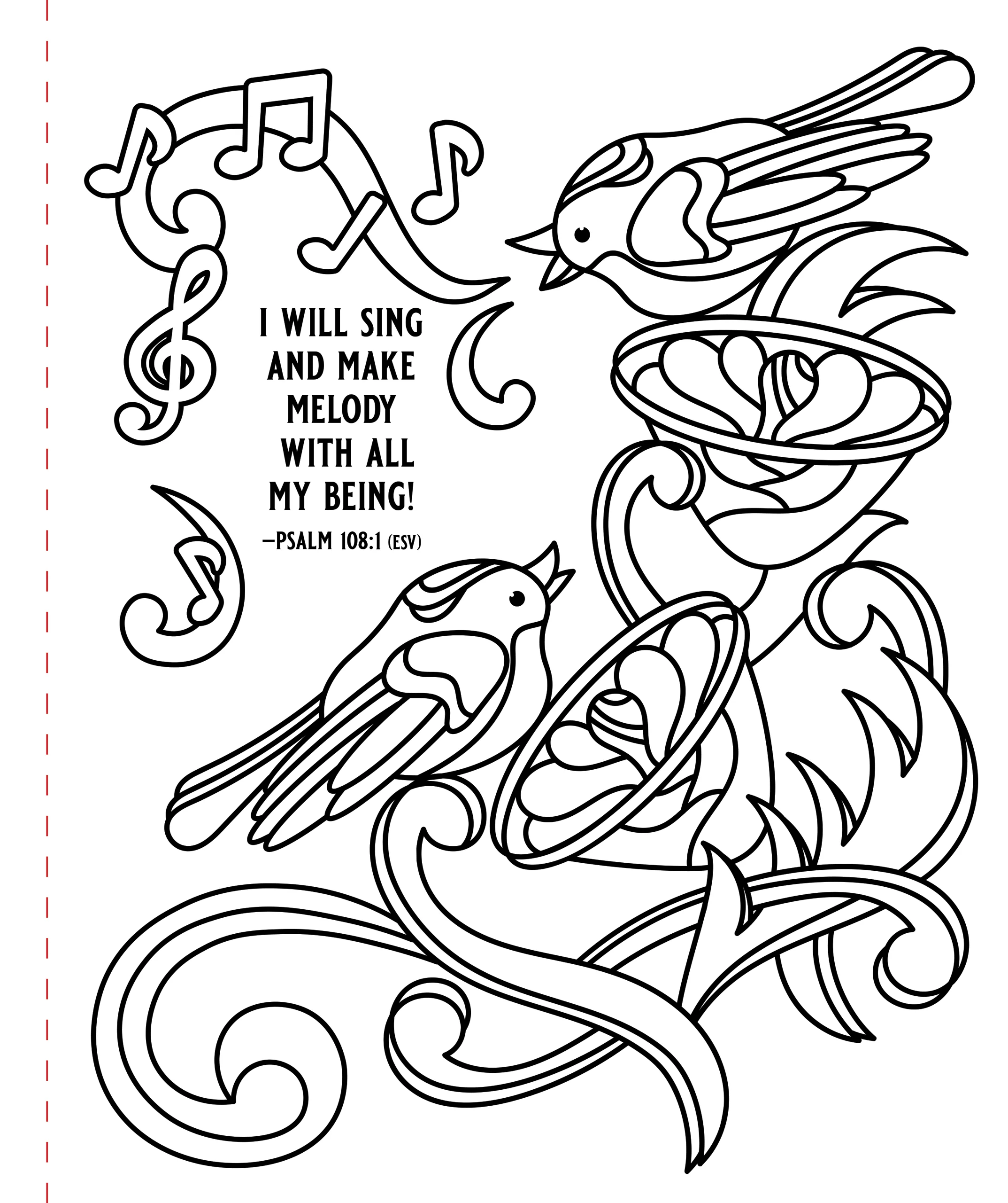 Psalms Large Print Coloring Book - Psalms - Image 5