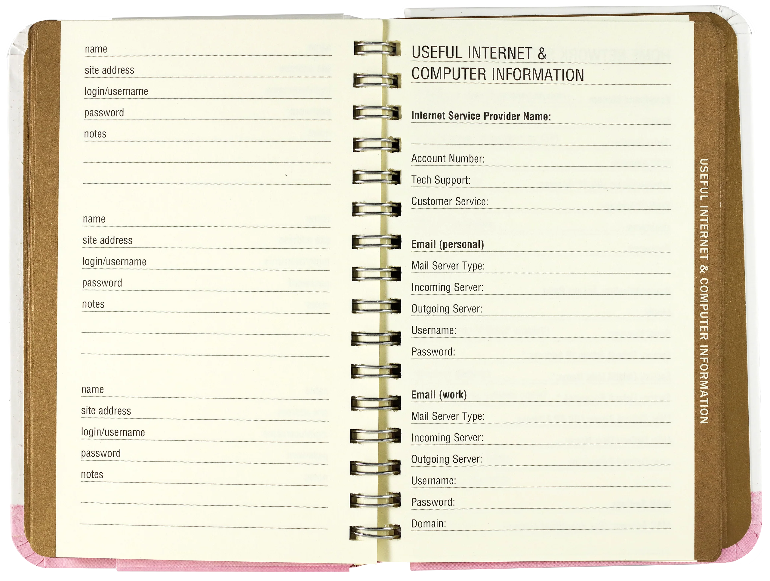 Tree of Hearts Internet Address & Password Logbook - Image 4