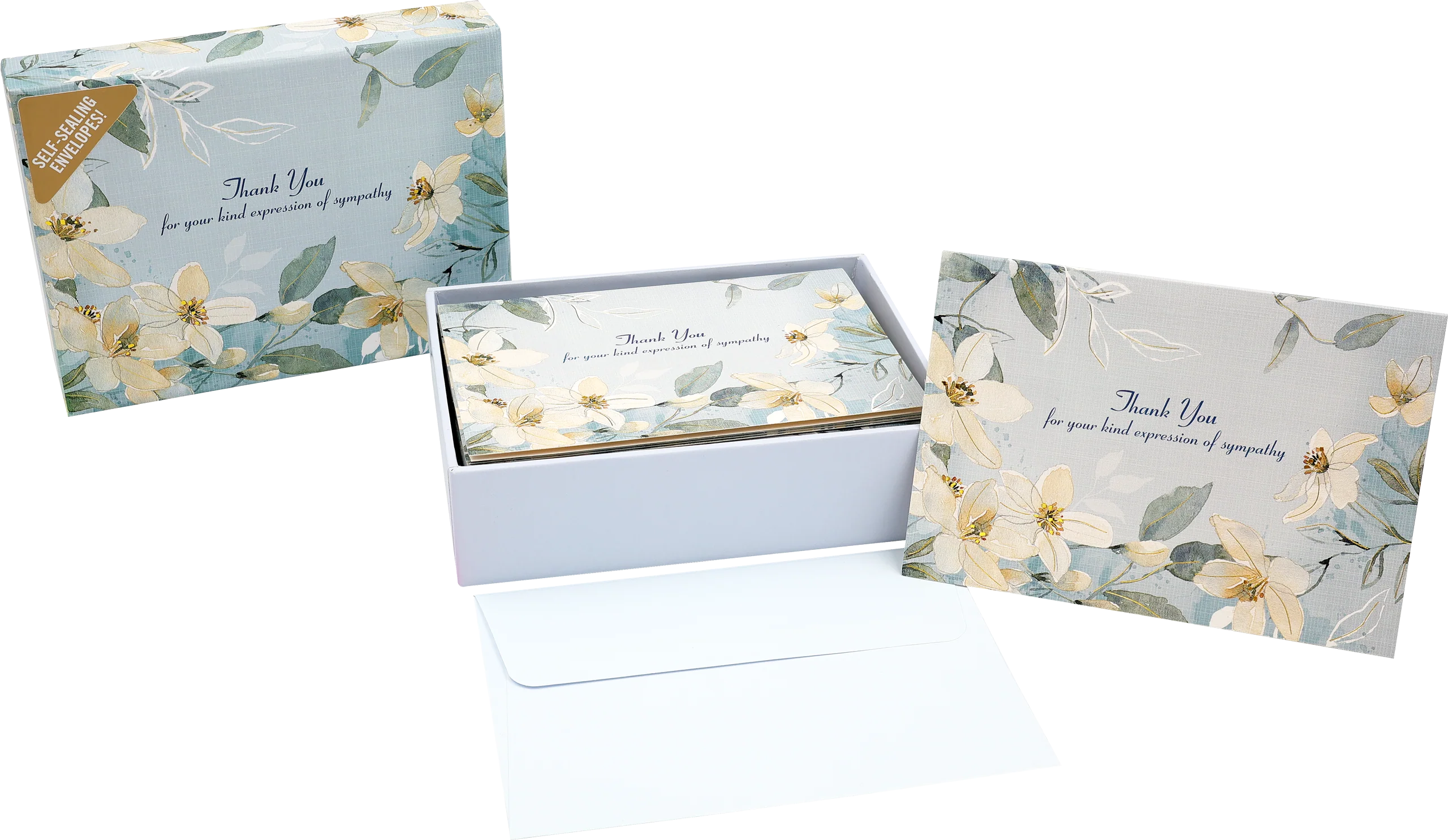 White Jasmine Sympathy Thank You Notes - Image 3